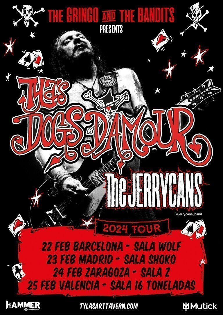 Concierto de Tyla’s Dogs D’Amour The Jerrycans