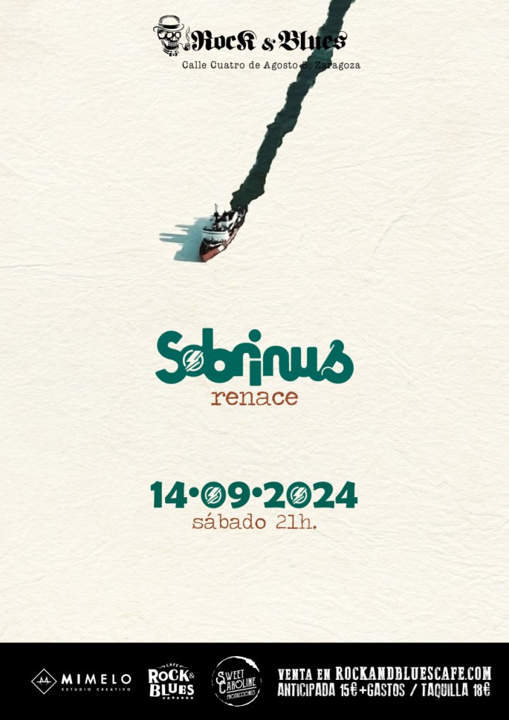 14 de septiembre en Rock & Blues a las 21h Concierto de Sobrinus Entrada Libre